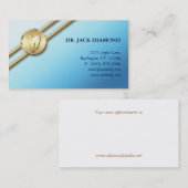 Tandtapijten Logo gouden strepen blauw Visitekaart Afsprakenkaartje (Voorkant / Achterkant)