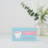 Tandtapijtschelp tandpasta tandheelkundige Visitek Visitekaartje (Staand voorkant)