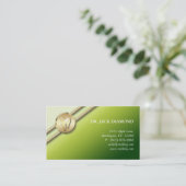 Tandtapijtschelp (Visitekaartje) - Logo gouden str Afsprakenkaartje (Staand voorkant)