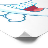 Tandtekenfilm glimlachen met tandpasta op poster (Hoek)