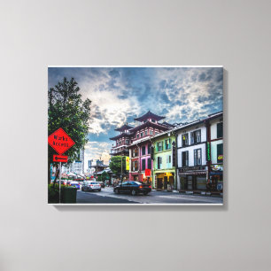 Tandtempel van Boeddha in Chinatown, Singapore Canvas Afdruk