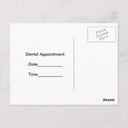 Tandtijd! Briefkaart (Achterkant)