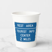 Tanduiding van het toeristisch informatiecentrum papieren bekers (Voorkant)