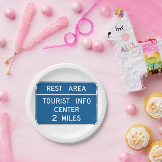 Tanduiding van het toeristisch informatiecentrum papieren bordje (Feest)