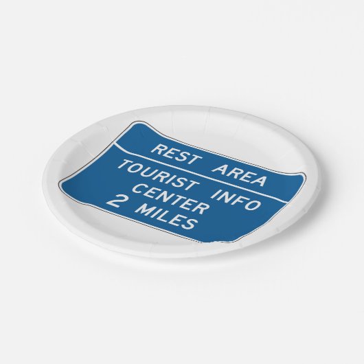 Tanduiding van het toeristisch informatiecentrum papieren bordje (Gekanteld)