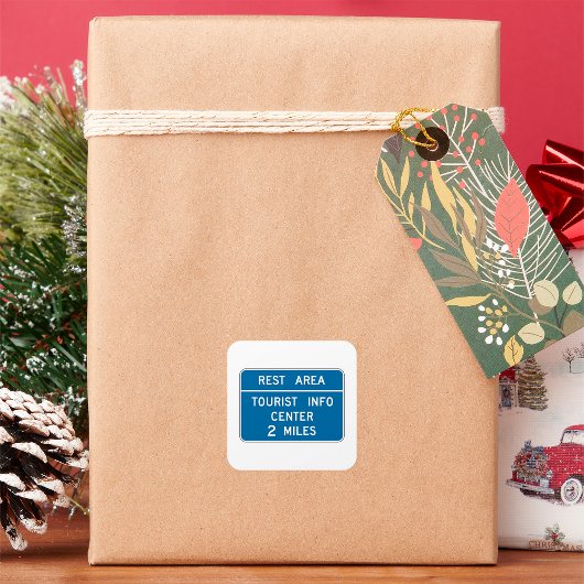 Tanduiding van het toeristisch informatiecentrum vierkante sticker