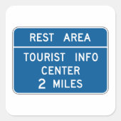 Tanduiding van het toeristisch informatiecentrum vierkante sticker (Voorkant)