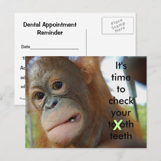 Tandverzorging : Herinnering voor benoeming van De Briefkaart (Voorkant / Achterkant)