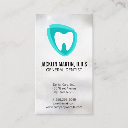 Tandverzorging Tand Logo Visitekaartje (Voorkant)