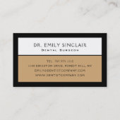 Tandverzorging, tandheelkunde, tandheelkunde visitekaartje (Achterkant)