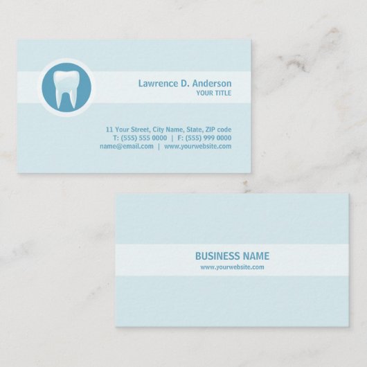 Tandverzorging/tandheelkundige visitekaartje (Voorkant / Achterkant)