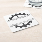 tandwiel kartonnen onderzetters (Schuin)