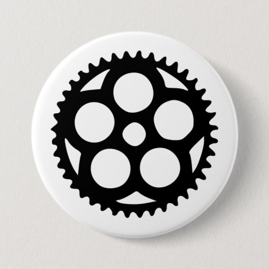Tandwiel oldstyle Nr. 1 knoppen Ronde Button 7,6 Cm (Voorkant)