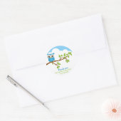 Tandwiel op Branch Boy Birthday Dank je wel Ronde Sticker (Envelop)