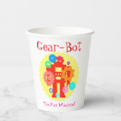 Tandwiel Robot Papieren Bekers (Voorkant)