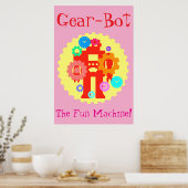 Tandwiel Robot Poster (Keuken)