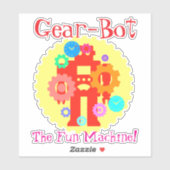 Tandwiel Robot Sticker (Vel)