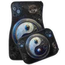 Tandwielen, auto, metaal, design, yin yang, steamp