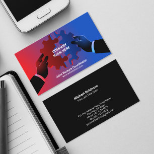 tandwielen   concept bedrijfsfusies en overnames visitekaartje