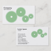 Tandwielen - Faded groen op wit Visitekaartje (Voorkant / Achterkant)