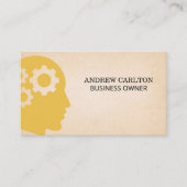 Tandwielen in achtergrond hoofdpapierstructuur visitekaartje (Voorkant)