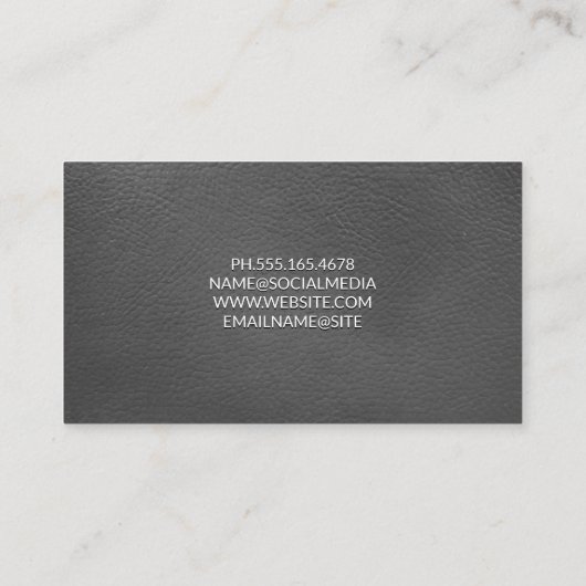 Tandwielen in het hoofdpictogram | Elegant Visitek Visitekaartje (Achterkant)