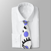 Tandwielen op Periwinkle Blauw Stropdas (Gebonden)