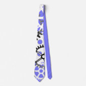 Tandwielen op Periwinkle Blauw Stropdas (Voorkant)