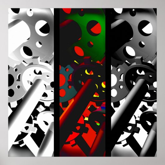 "tandwielen" poster (Voorkant)