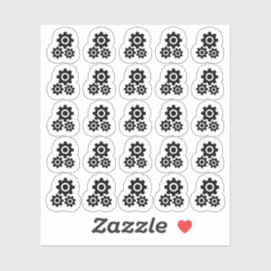 Tandwielen Stoomtechniek Mechanisch Icoon Bujo Pla Sticker