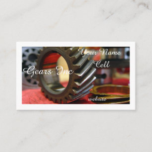 tandwielmachines, metalen tandwielen visitekaartje
