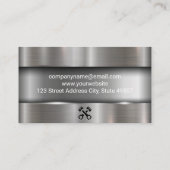 Tandwielmoersleutel Logo | metallische achtergrond Visitekaartje (Achterkant)