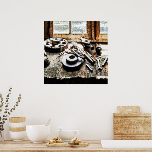 Tandwielovers en wissels in machines poster (Keuken)