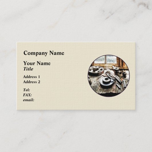 Tandwielovers en wissels in machines visitekaartje (Voorkant)