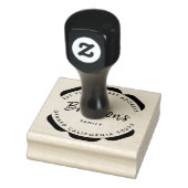 Tandwielsymbool Circle-Custom familienaam Rubberstempel (Stempel)