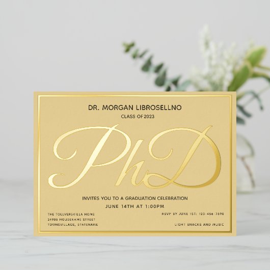 Tane Aftond Promotie Folie Uitnodiging (Staand Voorkant)