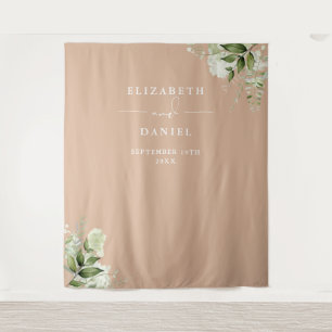 Tane bloemen bruiloft fotohokje achtergrond wandkleed