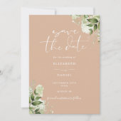 Tane bloemencode QR-code bruiloft Save The Date (Voorkant)