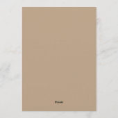 Tane Botanische Whimsy Bruiloft Kaart (Achterkant)