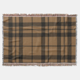 Tane, bruine en zwarte Schotse tartan erfgoed  Deken