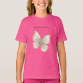 Tane Crème Groene Vlinder T-shirt (Voorkant)