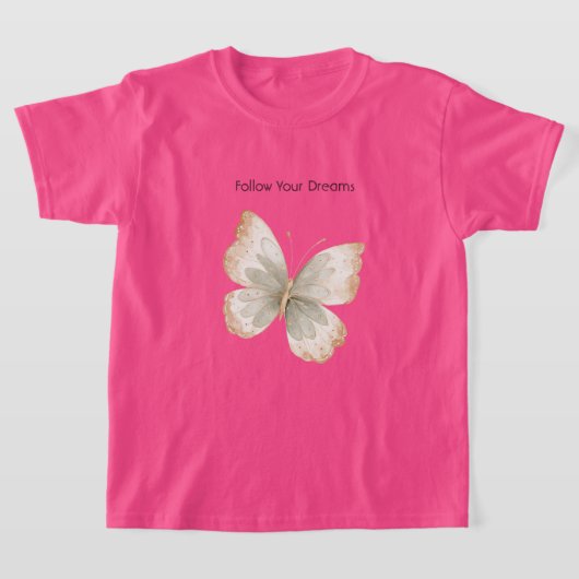 Tane Crème Groene Vlinder T-shirt (Laagn)