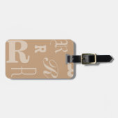 Tane gepersonaliseerde monogram, typografie initia bagagelabel (Voorkant horizontaal)