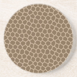 Tane giraffeprint neutraal dierpatroon onderzetter
