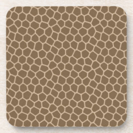 Tane giraffeprint neutraal dierpatroon onderzetter