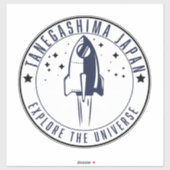 Tanegashima Japan Ontdek het universum Sticker (Vel)
