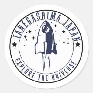 Tanegashima Japan Verken de Universum Ronde Sticker