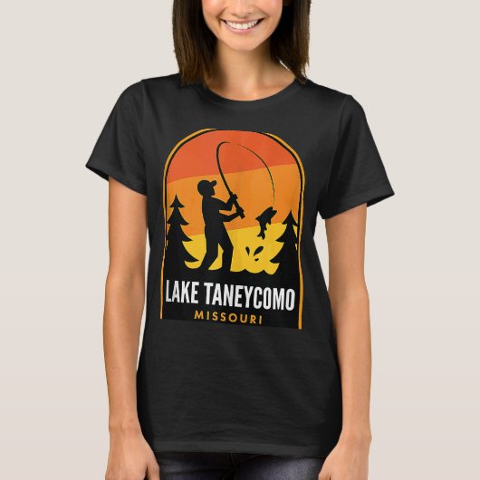 Taneycomo Missouri-meer Gevist T-shirt (Voorkant)