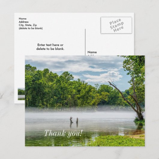 Taneycomo Summer Fog Briefkaart (Voorkant / Achterkant)