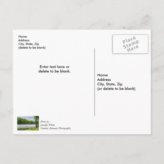 Taneycomo Summer Fog Briefkaart (Achterkant)